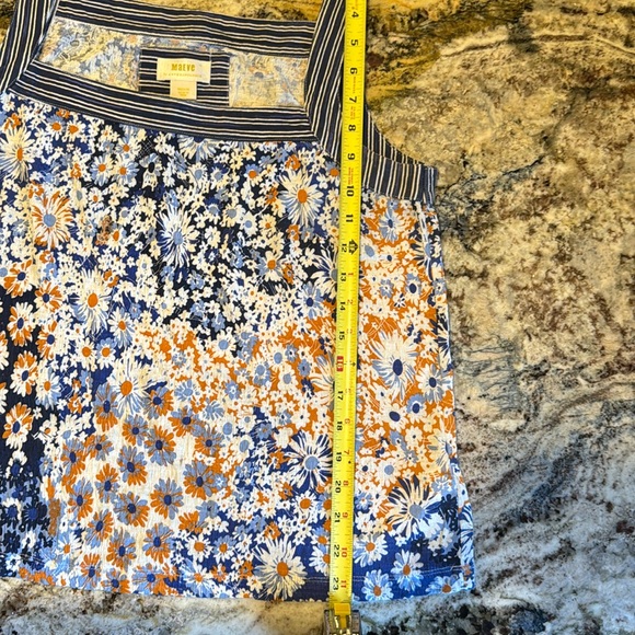 Anthropologie Maeve Blue Floral Tank/ Size Medium - Picture 9 of 9